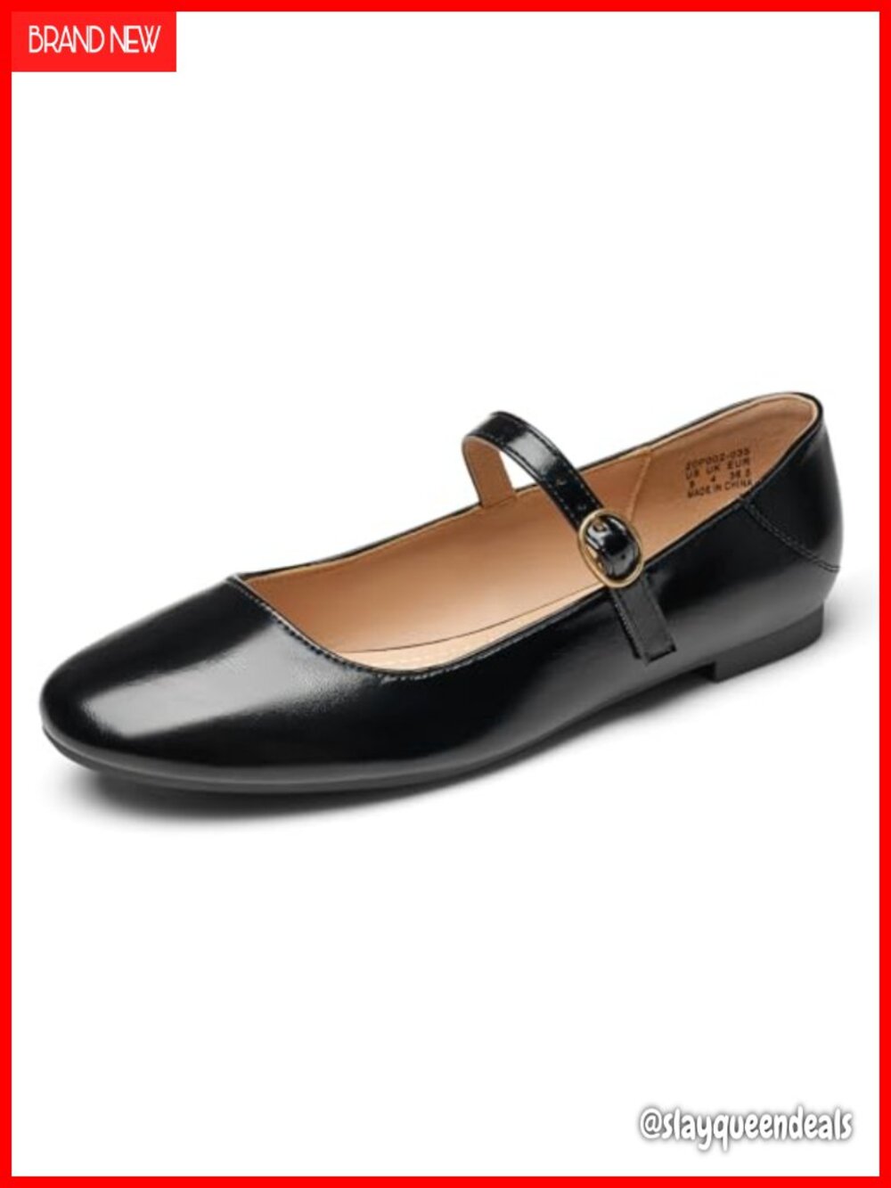 Mary Jane Flats Round Toe Buckle Strap Comfortable Dress Work Casual